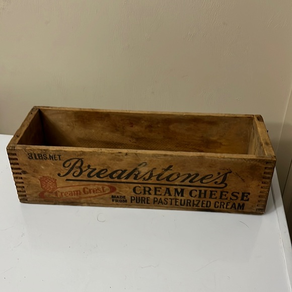 Kitchen Vintage Breakstones Wood Cream Cheese Box Poshmark